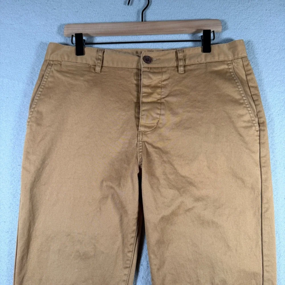Katin Mens Tobacco Brown Chino Pants Straight Leg Cotton Stretch Size 33